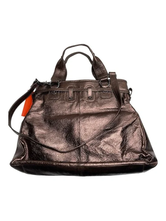 Elliott Lucca Estella Metallic Bronze Leather Shoulder Bag NWT - Picture 2 of 7